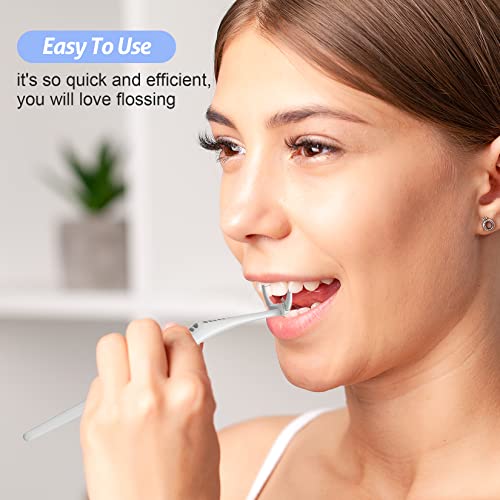 Dental Floss Picks, Clean Dental Flossers Kit with 2 Handle and 180 Extra Str...