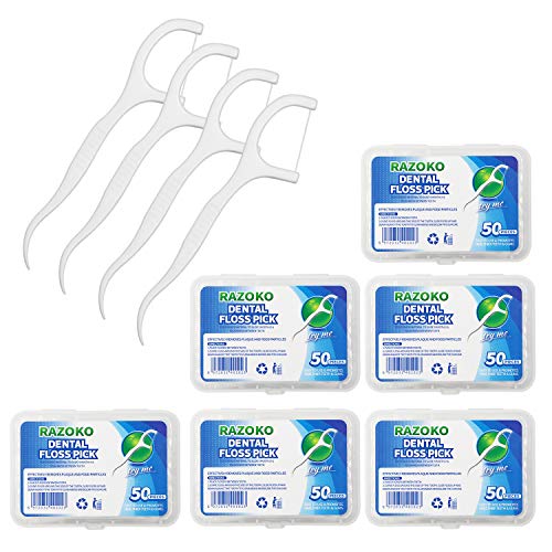 Dental Floss Picks High Toughness Professional Toothpicks Sticks 6-Pack(300pc...