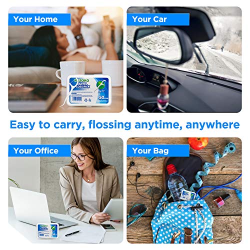 Dental Floss Picks High Toughness Professional Toothpicks Sticks 8-Pack(400pc...