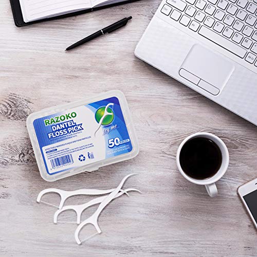 Dental Floss Picks High Toughness Professional Toothpicks Sticks 8-Pack(400pc...