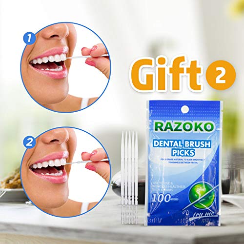 Dental Floss Picks High Toughness Toothpicks Sticks 250pcs with Portable Case...