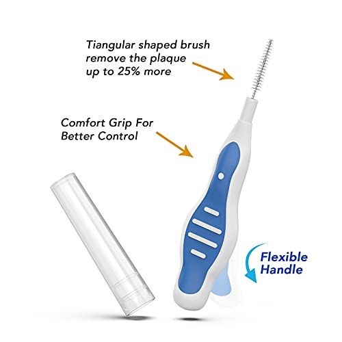 Interdental Brush,Toothpick, Flossing Head,Easy Use Tooth Cleaning Tool 60pcs...