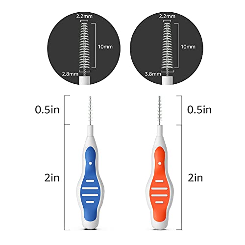 Interdental Brush,Toothpick, Flossing Head,Easy Use Tooth Cleaning Tool 60pcs...