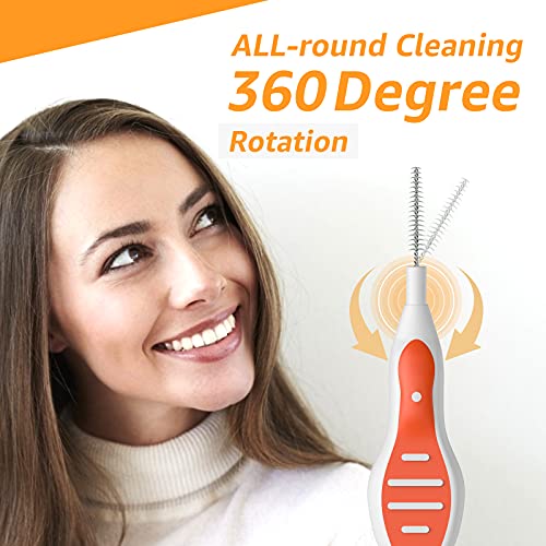 Interdental Brush,Toothpick, Flossing Head,Easy Use Tooth Cleaning Tool 60pcs...