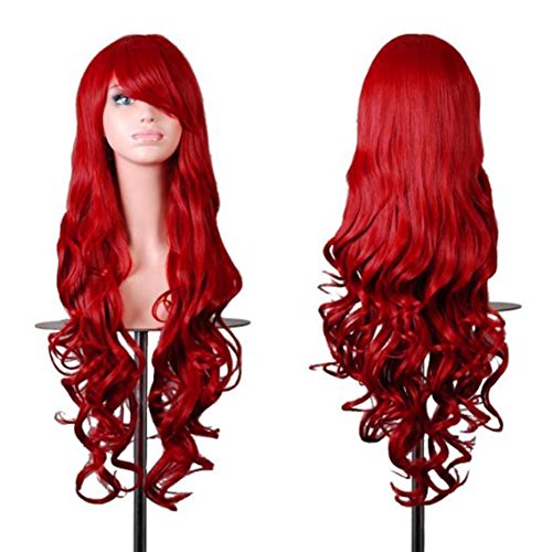 Rbenxia Curly Cosplay Wig Long Hair Heat Resistant Spiral Costume Wigs Anime ...