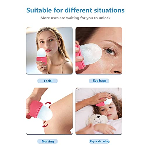 Rcool Ice Face Roller 2021& Gua Sha,Face Massager,Facial Beauty Ice Roller Sk...