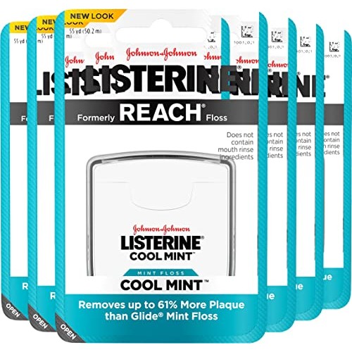 Listerine Cool Mint Interdental Floss for a Cleaner, Healthier Mouth, Oral Ca...