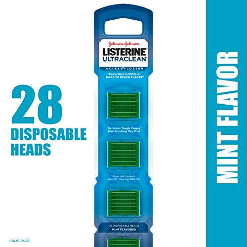 Listerine Ultraclean Access Disposable Snap-On Flosser Refill Heads For Prope...