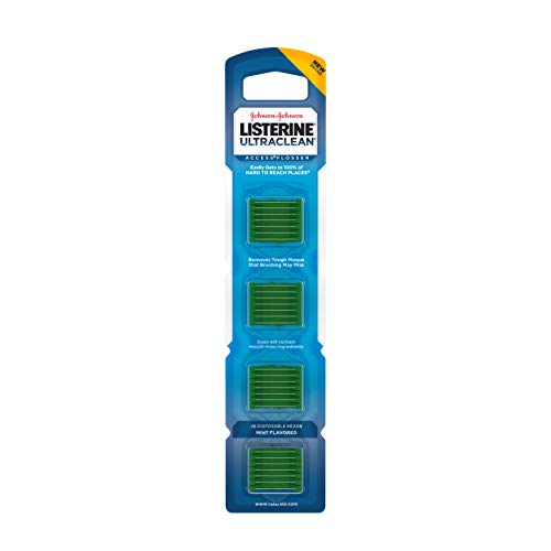 Listerine Ultraclean Access Disposable Snap-On Flosser Refill Heads For Prope...