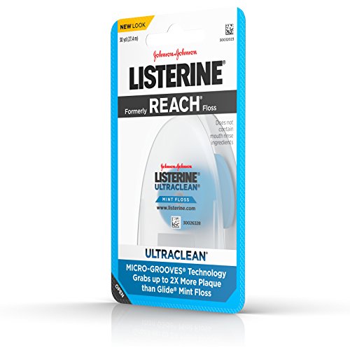 Listerine Ultraclean Waxed Dental Floss, Shred-Resistant, & Textured Floss fo...