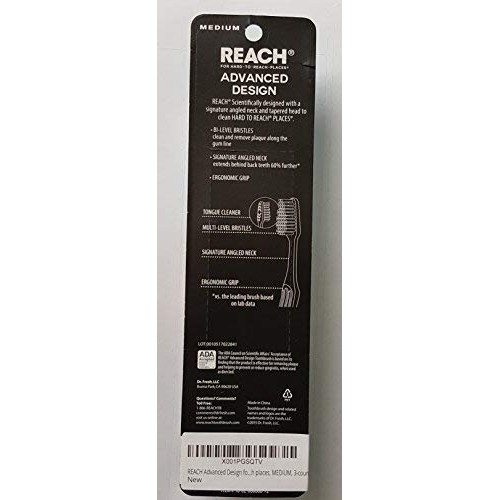 REACH Advanced Design for hard to reach places, MEDIUM, 3-count
