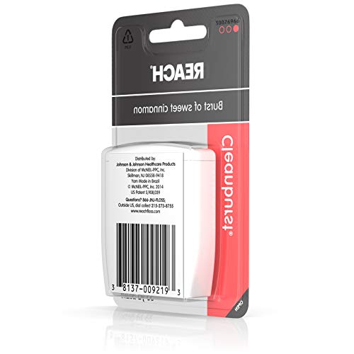 Reach Cleanburst Waxed Dental Floss, Oral Care, Cinnamon Flavored, 55 Yards (...