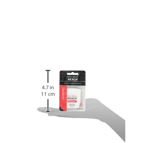 Reach Cleanburst Waxed Dental Floss, Oral Care, Cinnamon Flavored, 55 Yards (...