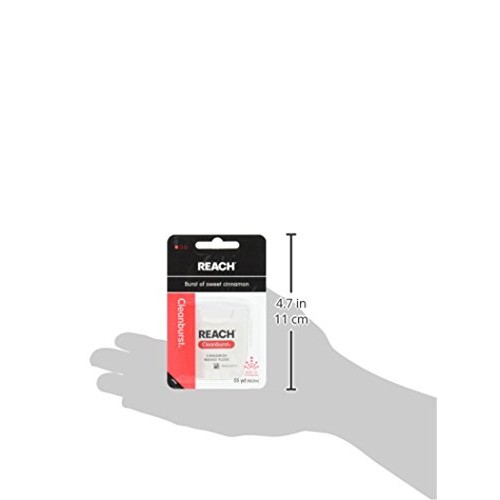 Reach Cleanburst Waxed Dental Floss, Oral Care, Cinnamon Flavored, 55 Yards (...