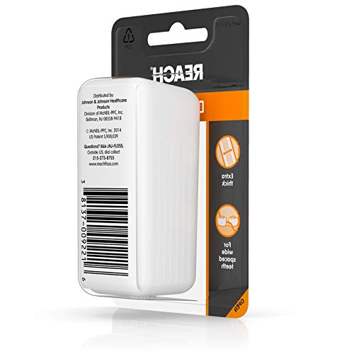 Reach Dentotape Waxed Dental Floss with Extra Wide Cleaning Surface for Large...