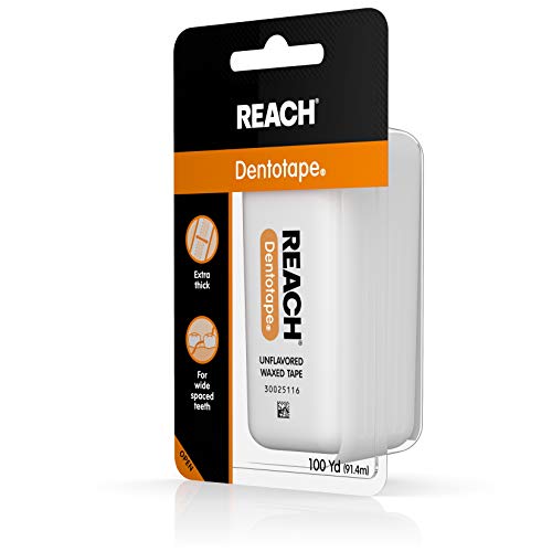Reach Dentotape Waxed Dental Floss with Extra Wide Cleaning Surface for Large...