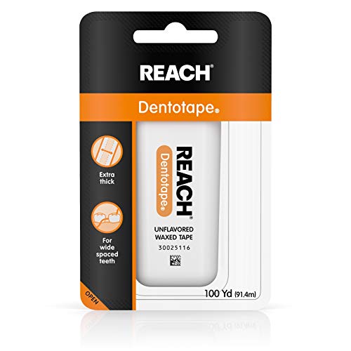 Reach Dentotape Waxed Dental Floss with Extra Wide Cleaning Surface for Large...