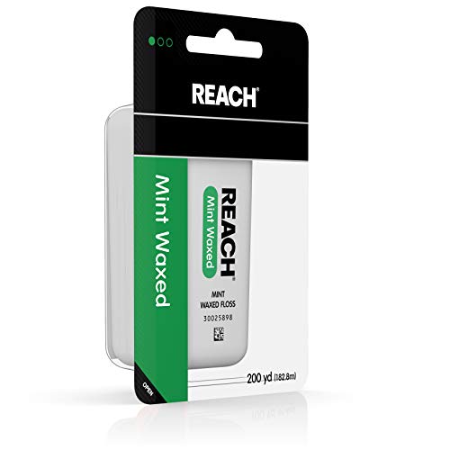 Reach Mint-Flavored Waxed Dental Floss for Oral Care & Removal of Plaque & Fo...