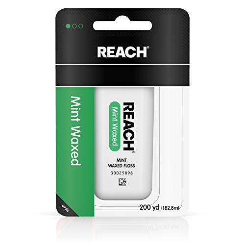 Reach Mint-Flavored Waxed Dental Floss for Oral Care & Removal of Plaque & Fo...