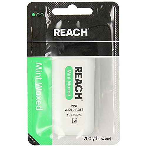 REACH Mint Waxed Floss 200 Yards 7200 Inch (Pack of 4)
