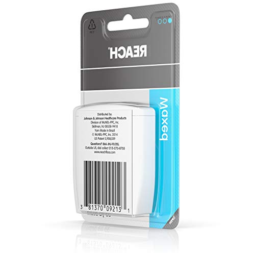 Reach Unflavored Waxed Dental Floss for Oral Care & Removal of Plaque & Food ...