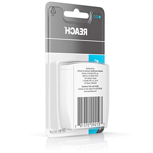 Reach Unflavored Waxed Dental Floss for Oral Care & Removal of Plaque & Food ...