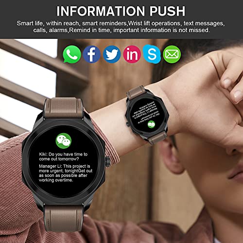Smartwatch, 1.3 Inch Touchscreen Fitness Wristwatch, Fitness Tracker with Hea...