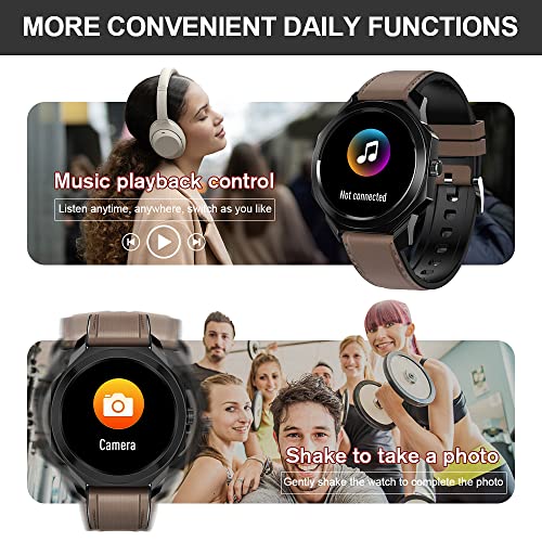 Smartwatch, 1.3 Inch Touchscreen Fitness Wristwatch, Fitness Tracker with Hea...