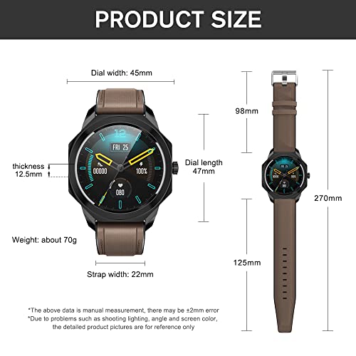 Smartwatch, 1.3 Inch Touchscreen Fitness Wristwatch, Fitness Tracker with Hea...