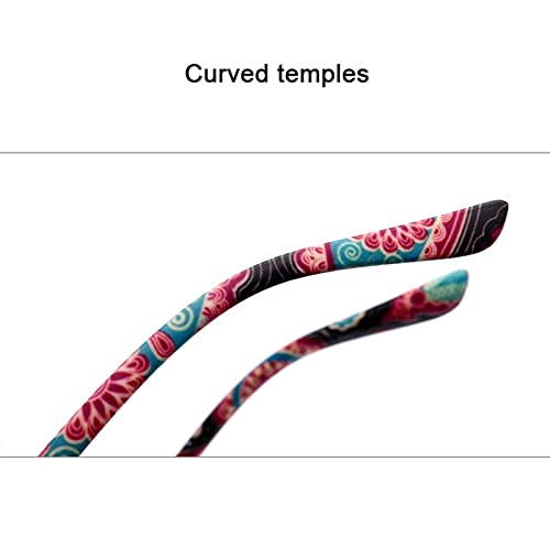 Green/Purple/Tea Color Young Body Full Frame Old Flower Glasses Men and Women...