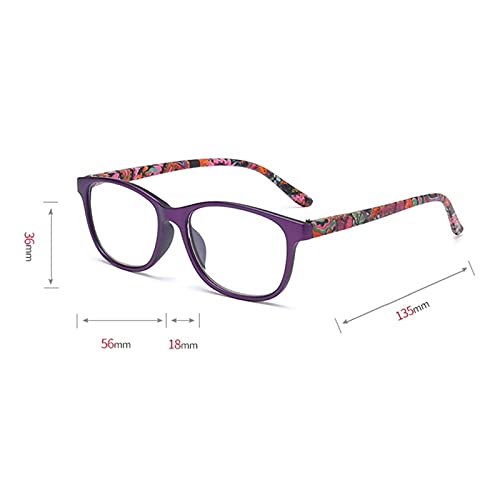 Green/Purple/Tea Color Young Body Full Frame Old Flower Glasses Men and Women...