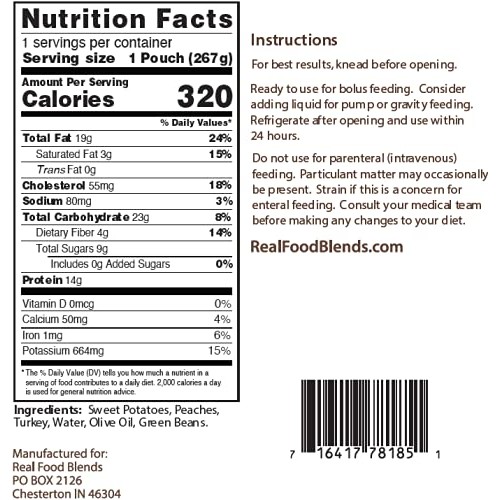 Real Food Blends Variety Case Pureed Blended Meal for Feeding Tubes, 9.4 oz P...
