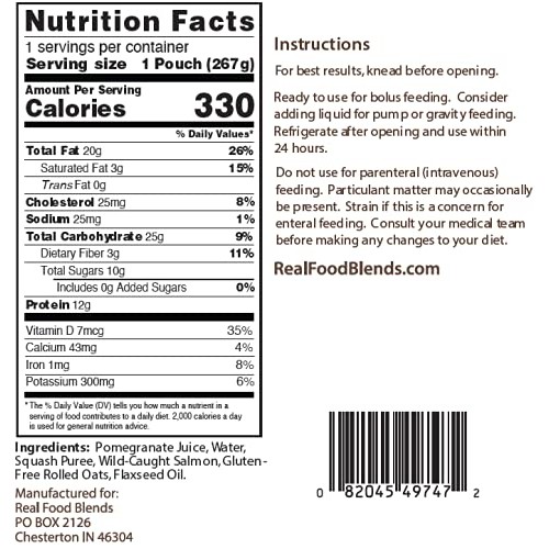 Real Food Blends Variety Case Pureed Blended Meal for Feeding Tubes, 9.4 oz P...