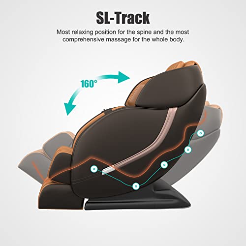 Real Relax Massage Chair, Full Body Zero Gravity Shiatsu SL-Track Massage Rec...
