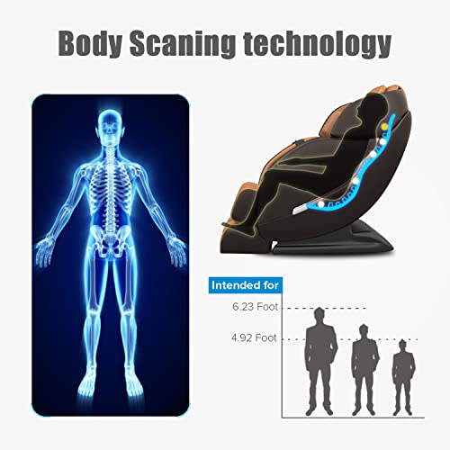 Real Relax Massage Chair, Full Body Zero Gravity Shiatsu SL-Track Massage Rec...