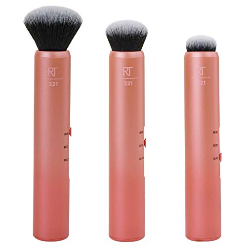 Real Techniques Custom Complexion Foundation 3-in-1 Brush, Custom Slide For F...