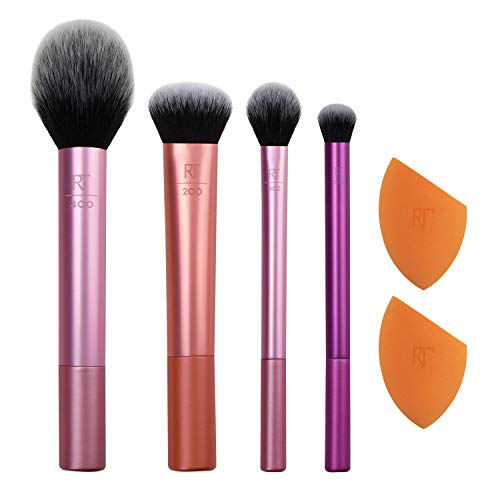Real Techniques Makeup Brush Set with 2 Sponge Blenders for Eyeshadow, Founda...