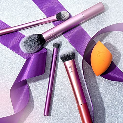 Real Techniques Makeup Brush Set with 2 Sponge Blenders for Eyeshadow, Founda...
