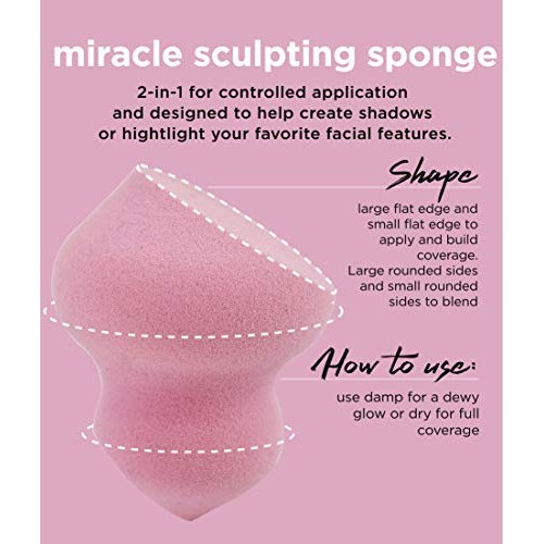 Real Techniques Miracle Complexion Assorted Beauty Sponges Makeup Blender, 6 ...