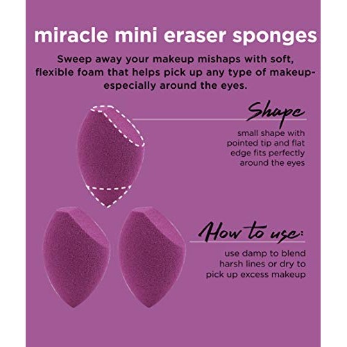 Real Techniques Miracle Complexion Assorted Beauty Sponges Makeup Blender, 6 ...