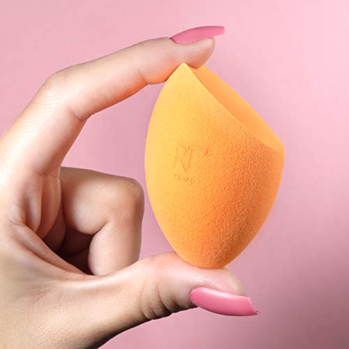 Real Techniques Miracle Complexion Beauty Sponge Makeup Blender with Case, Pe...