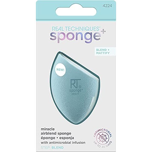 Real Techniques Sponge +, Beauty Makeup Blender for Foundation, Blend + Matif...