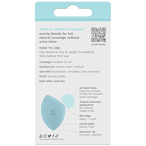 Real Techniques Sponge +, Beauty Makeup Blender for Foundation, Blend + Matif...