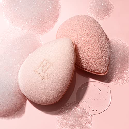 Real Techniques Sponge +, Skin Care Facial Cleanser Tool with Probiotics, Exf...