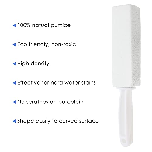RealPlus Toilet Bowl Pumice Cleaning Stone with Handle 8 Pack for Bath Pool K...