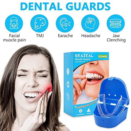 Reazeal Mouth Guard, Mouth Guard for Grinding Teeth, Night Guards for Teeth G...