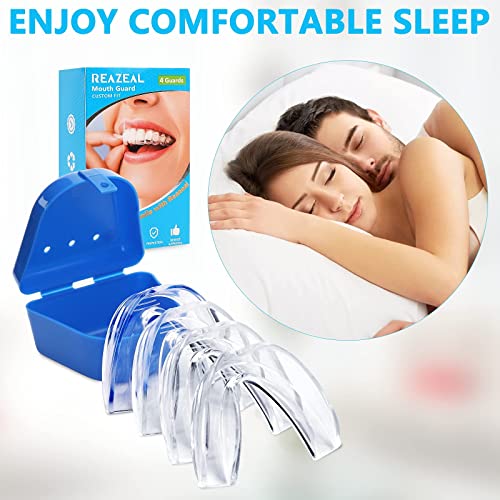 Reazeal Mouth Guard, Mouth Guard for Grinding Teeth, Night Guards for Teeth G...