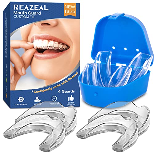 Reazeal Mouth Guard, Mouth Guard for Grinding Teeth, Night Guards for Teeth G...