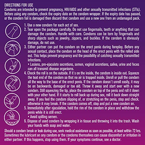 K-Y Me & You Intense Ultra Thin Latex Condoms- Water Based Lube, Intensifying...