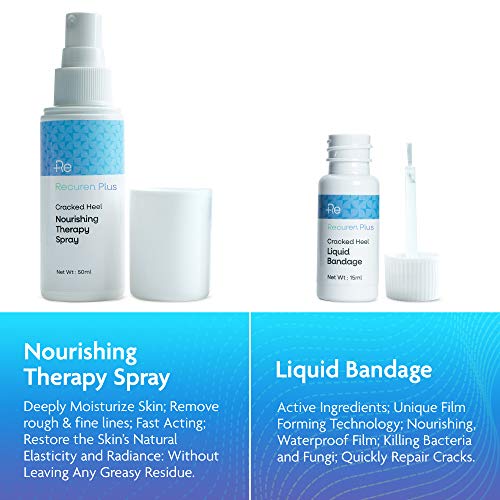 Recuren Plus Cracked Feet & Hands Solution Nourishing Therapy Spray & Liquid ...